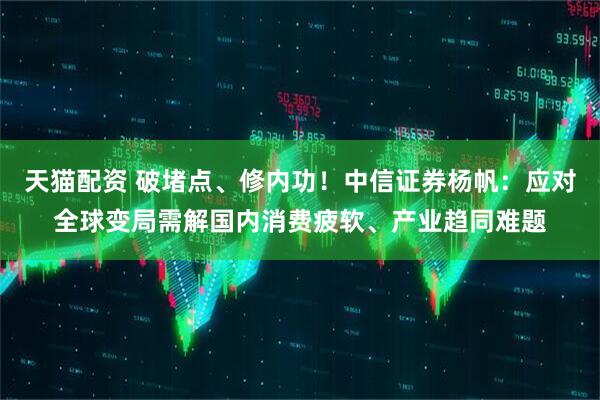 天猫配资 破堵点、修内功！中信证券杨帆：应对全球变局需解国内消费疲软、产业趋同难题
