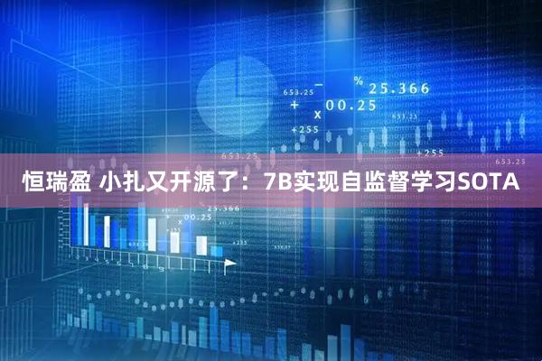 恒瑞盈 小扎又开源了：7B实现自监督学习SOTA